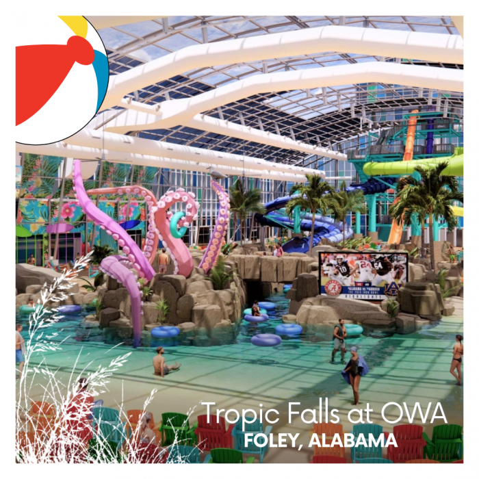 Tropic Falls Indoor Waterpark at OWA in Foley, Alabama